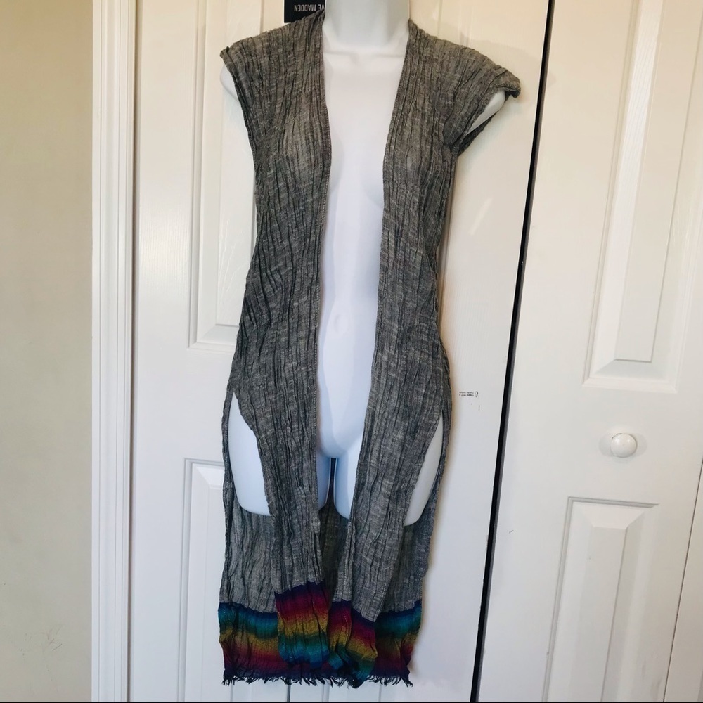 Steve Madden Boho Chic Sleeveless Vest Cardigan — NWT, Perfect for Layering! - Picture 4 of 9